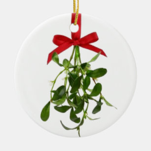DE CERÂMICA **MISTLETOE**QUE DURA A VIDA NO ORNAMENTO