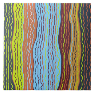 De Cerâmica Modern Squiggles 4 6 x 6 Azulejo cerâmico