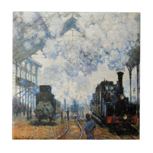 De Cerâmica Monet - Chegada do comboio da Normandia, azulejo
