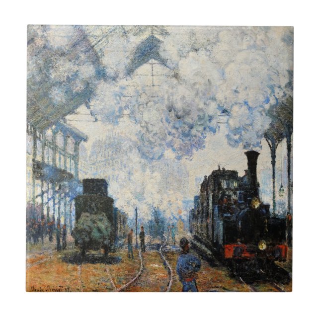 De Cerâmica Monet - Chegada do comboio da Normandia, azulejo (Frente)