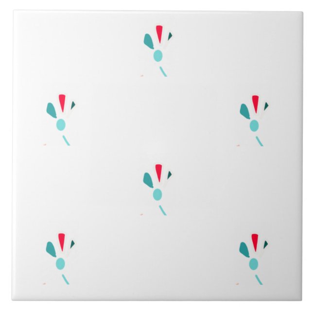 De Cerâmica Motif botânico Azulejo cerâmico (Frente)