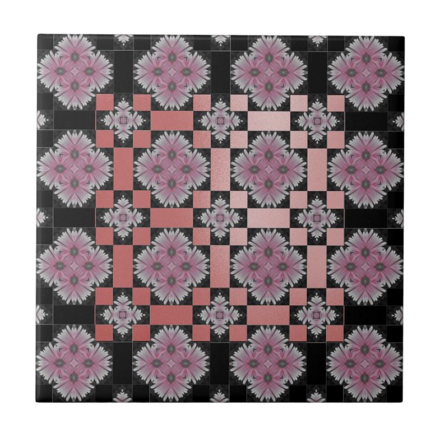 De Cerâmica MVB Chic Gerbera Flower Pink Azulejo 2 (Frente)