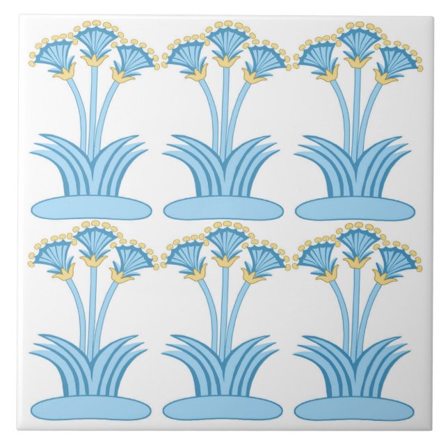 De Cerâmica Mycenae Azulejo Floral (Frente)