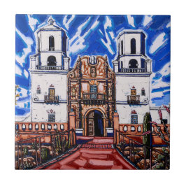 De Cerâmica "Na Asas do Céu, San Xavier" Azulejo