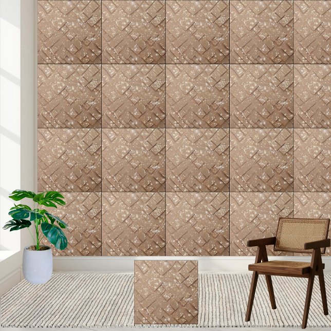 De Cerâmica Na moda Beige Shimmering Glitter Wall Azulejo (Stylish Beige Shimmering Glitter Floor Wall Tile)