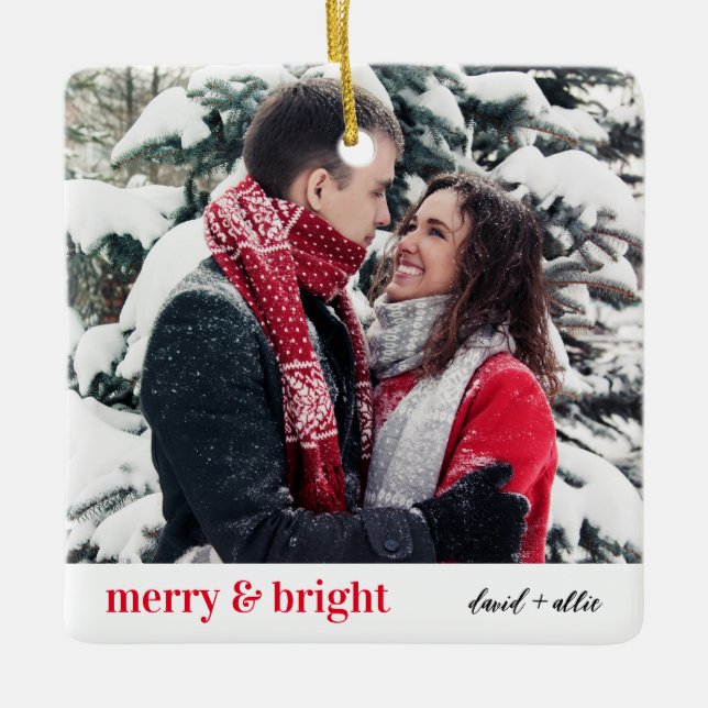 De Cerâmica Na moda Natal | Ornamento Moderno (Frente)