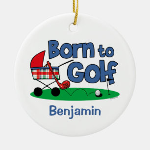 De Cerâmica Nascer para golf o ornamento da lembrança