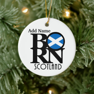 De Cerâmica NASCER Scotland - Ornamento Personalizável
