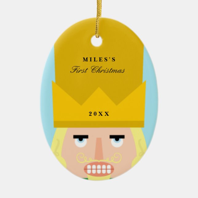 De Cerâmica Natal do bebê do ornamento do Nutcracker o (Frente)