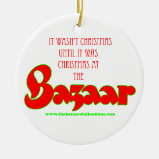 De Cerâmica "Natal ornamento no bazar"
