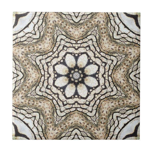 De Cerâmica Natureza Mosaica Floral Inspirou Azulejo cerâmico (Frente)