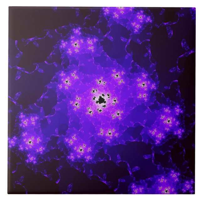 De Cerâmica Nebula Fractal Azulejo Cerâmico (Frente)