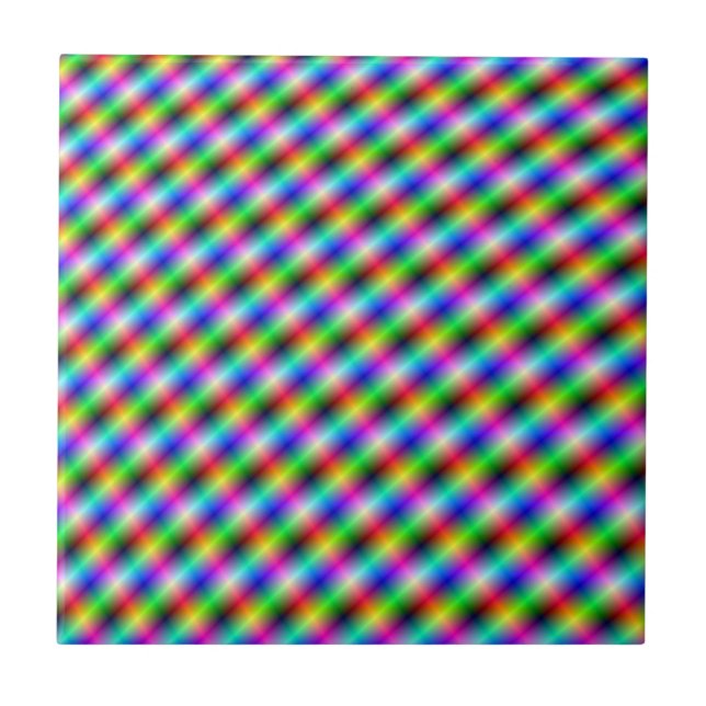 De Cerâmica Neon Crosshatch azulejo (Frente)