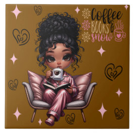 De Cerâmica Nicole Coffee Livros Azulejo cerâmico