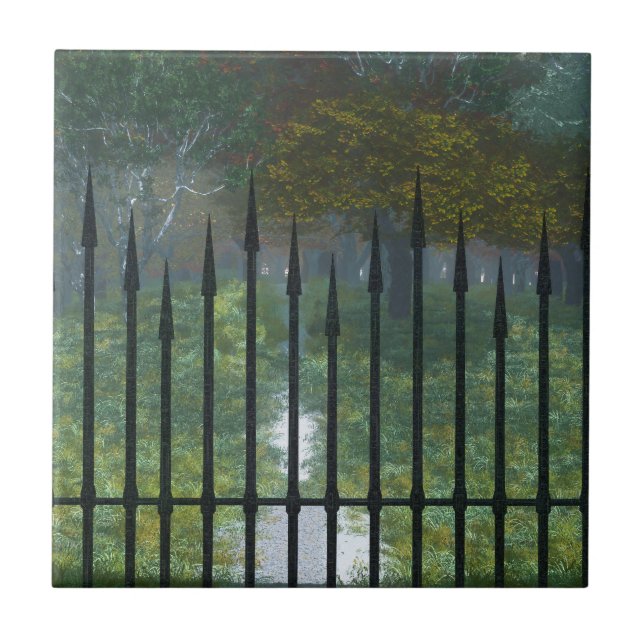 De Cerâmica No Azulejo Decorativo da Floresta Antiga (Frente)