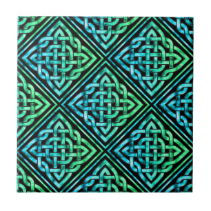 De Cerâmica Nó Celular - Azulejo Verde Azul Diamante Azulejo C