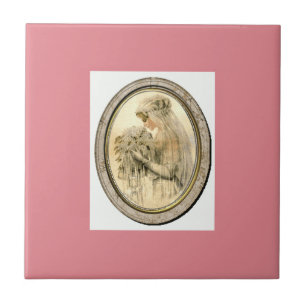 De Cerâmica Noiva Vintage Azulejo Cerâmico Rosa