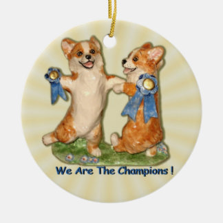De Cerâmica "Nós somos ornamento do Corgi dos campeões"