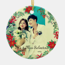 Nosso primeiro Natal como ornamento do Sr. e Sra. 