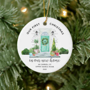 De Cerâmica Nosso Primeiro Natal Novo Ornamento Cerâmico da Ca