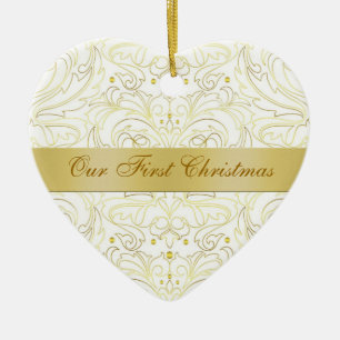 De Cerâmica Nosso primeiro ornamento filigrana do ouro branco