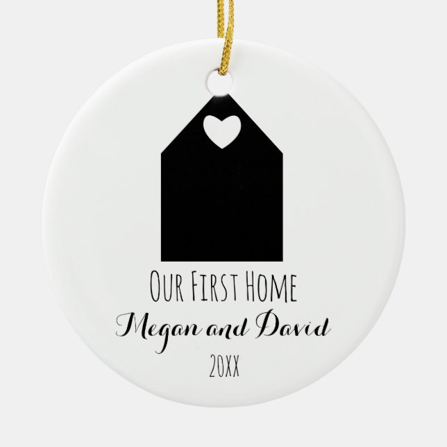 De Cerâmica Nosso primeiro ornamento home | minimalista e (Frente)