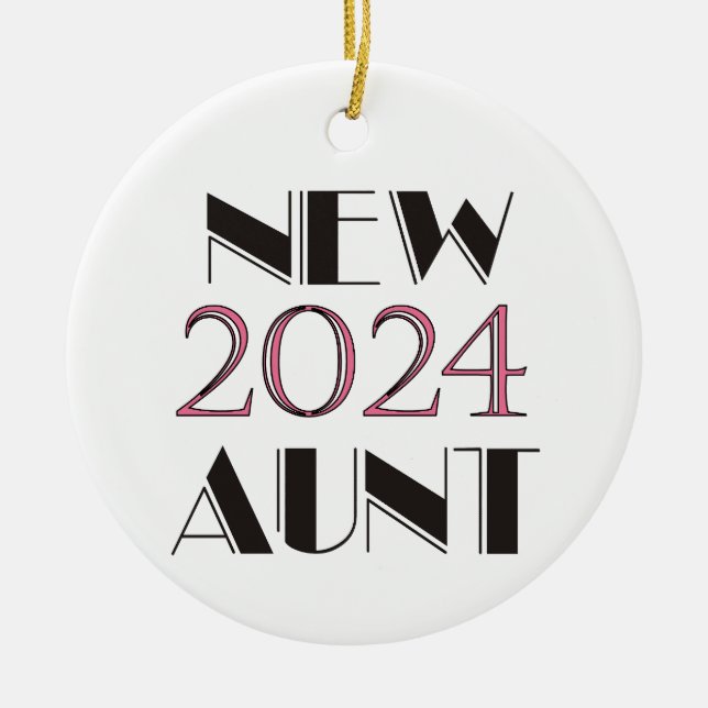 De Cerâmica Nova Ornamento Da Tia 2024 (Frente)