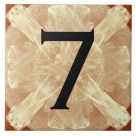 De Cerâmica Número da casa com o azulejo do laço do vintage