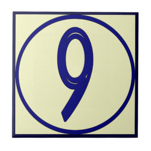 De Cerâmica Número francês Azulejo 6 ou 9