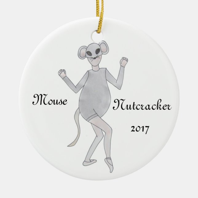 De Cerâmica Nutcracker Mouse Keepsasasasasasaurr Ornamento Pre (Frente)