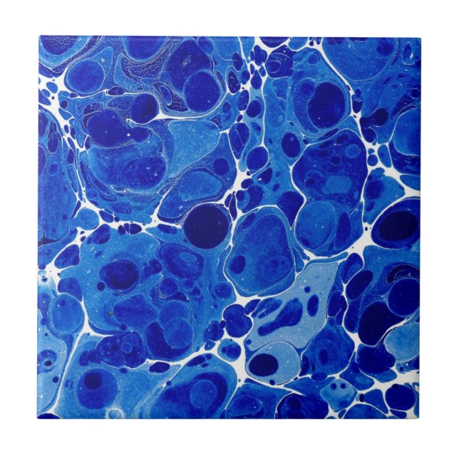De Cerâmica O azul acena o azulejo da espuma do mar (Frente)