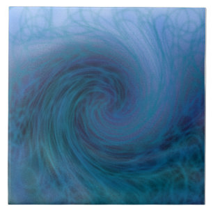 De Cerâmica O azulejo azul grande da onda