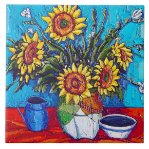 De Cerâmica O azulejo dos girassóis