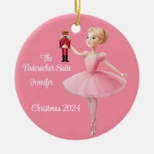 De Cerâmica O Balé Nutcracker Suite  ornamento Personalizado