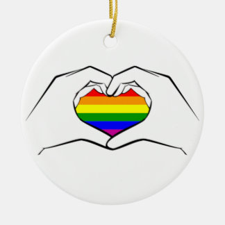 De Cerâmica O coração entrega o amor LBGTQ+ Ornamento do