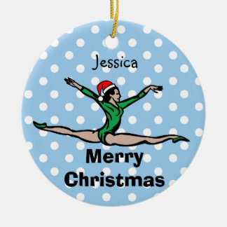 De Cerâmica O Gymnast personaliza o ornamento do papai noel do