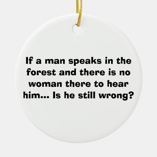 De Cerâmica O homem fala no ornamento da floresta - piada (Frente)