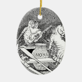 De Cerâmica "O ornamento da coruja e do gatinho"