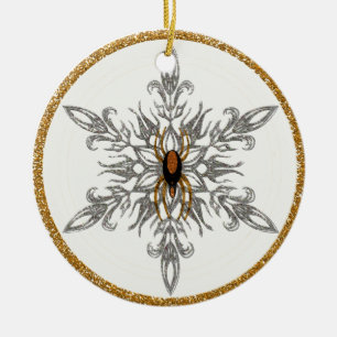 De Cerâmica O ornamento da legenda da aranha do Natal