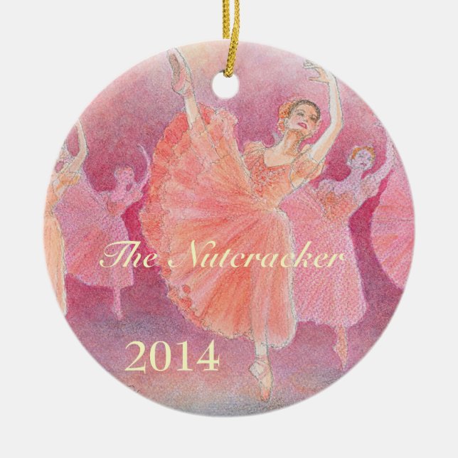 De Cerâmica O ornamento do balé do Nutcracker - comemorativo (Frente)