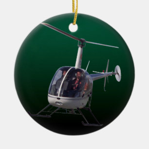 De Cerâmica O ornamento do helicóptero personaliza a decoraç