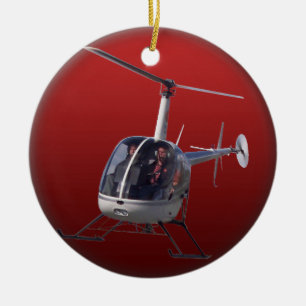 De Cerâmica O ornamento do helicóptero personaliza a decoraç
