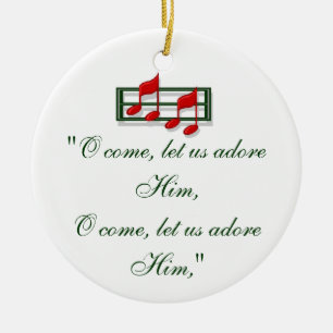 De Cerâmica O ornamento "O do hino vem todo o Natal fiel do