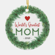 O Ornamento Personalizado da Maior Mãe do Mundo