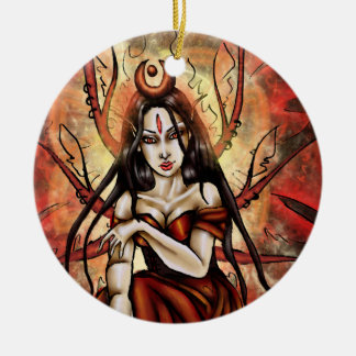 De Cerâmica O ornamento redondo da rainha vermelha
