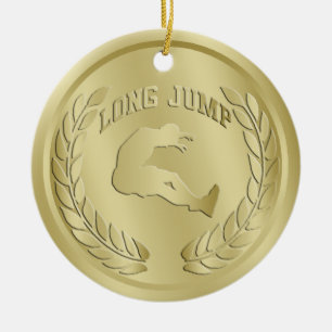 De Cerâmica O ouro do salto longo tonificou o ornamento da
