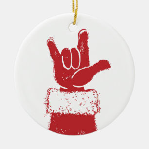 De Cerâmica O papai noel ama-o ornamento