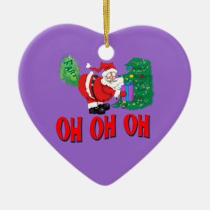 De Cerâmica o papai noel farted oh oh oh ornamento