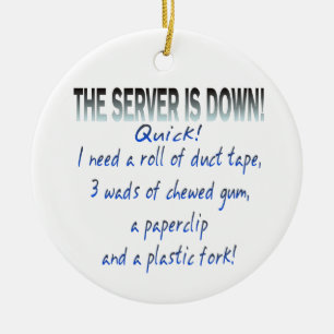 De Cerâmica O servidor é abaixo do ornamento