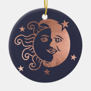 De Cerâmica O sol do Natal ama o ornamento da lua